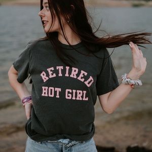Small Retired Hot Girl Graphic Tee